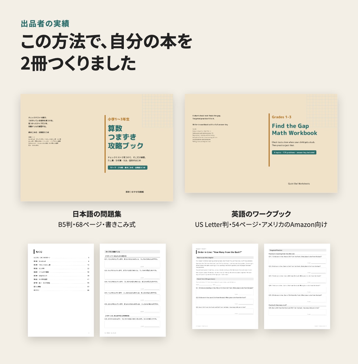 横書きの本を、Amazonの紙の本用データにします 問題集・実用書を、そのまま入稿できる本文・表紙PDFに イメージ3
