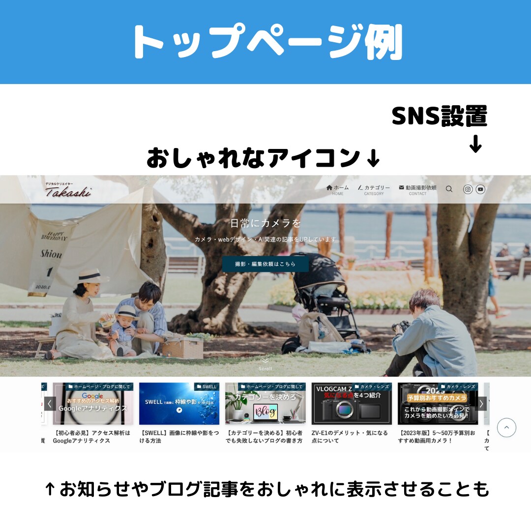 ご自分で更新できるホームページをプロが作ります ワードプレスで作るので、更新やブログも簡単にできます！ イメージ4