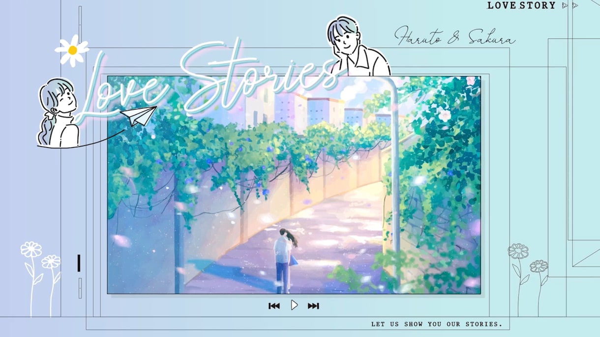 アニメテイストのエモいプロフィールムービー作ります まるでオシャレなイラストブックのような世界観♡ イメージ3