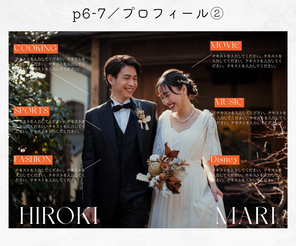印刷まで◎手書き風プロフィールブック作成します ご自宅まで完成品をお届けもOK！おしゃれでゲストに大好評♡ イメージ7