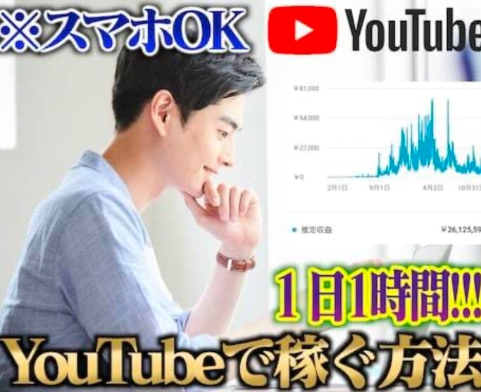 1日1時間で稼ぐYouTube最新手法を教えます YouTube×無料ツールで完全無料自動化！初心者大歓迎！ イメージ1
