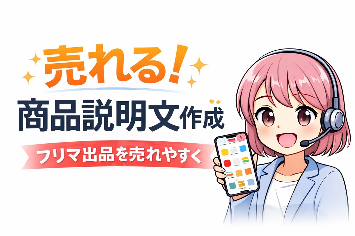 フリマで売れる商品説明文作成します ◯出品しても売れない悩みを改善 イメージ1