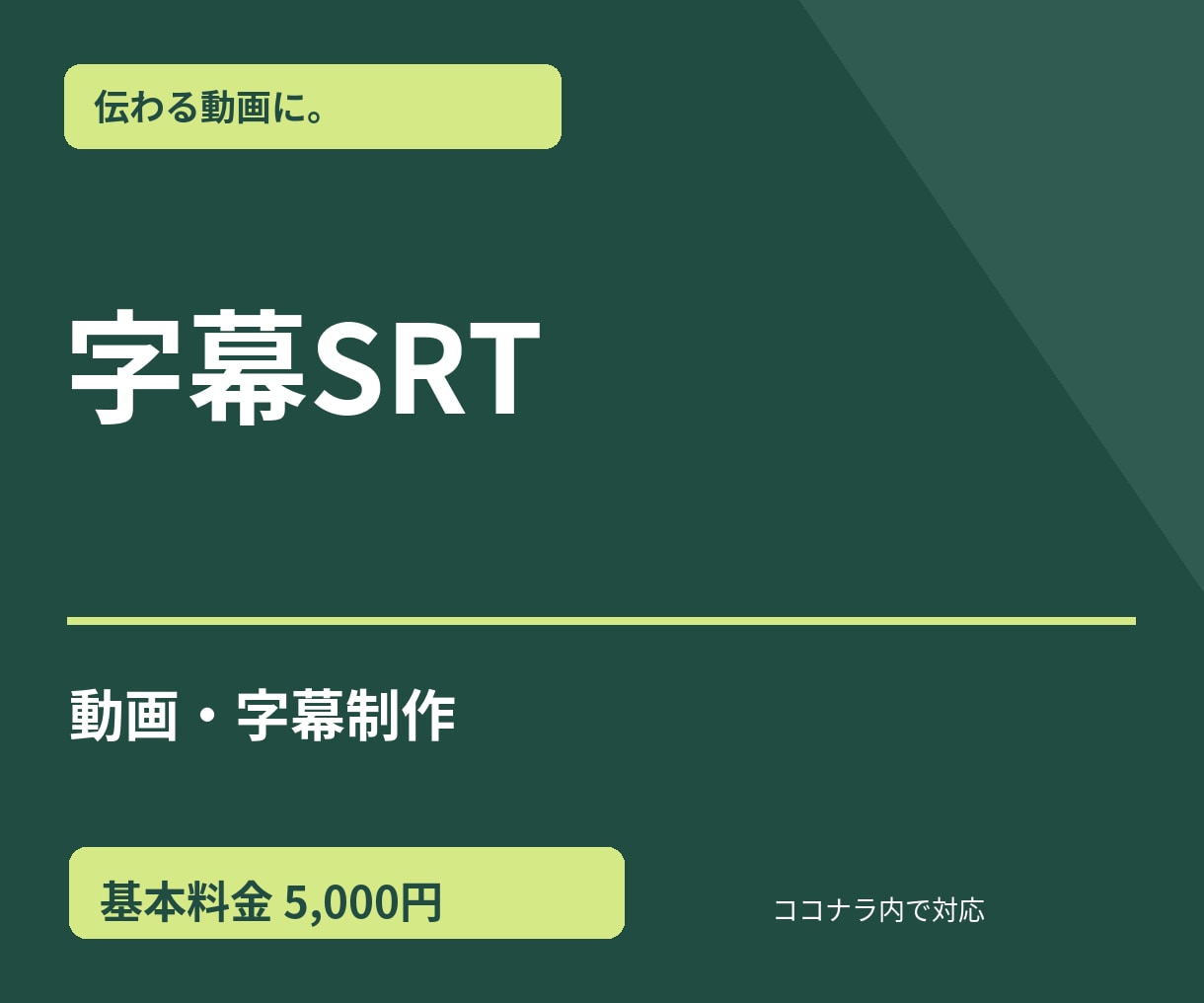 動画用の字幕SRTを作成します 支給された台本に時間を付けて納品します イメージ1