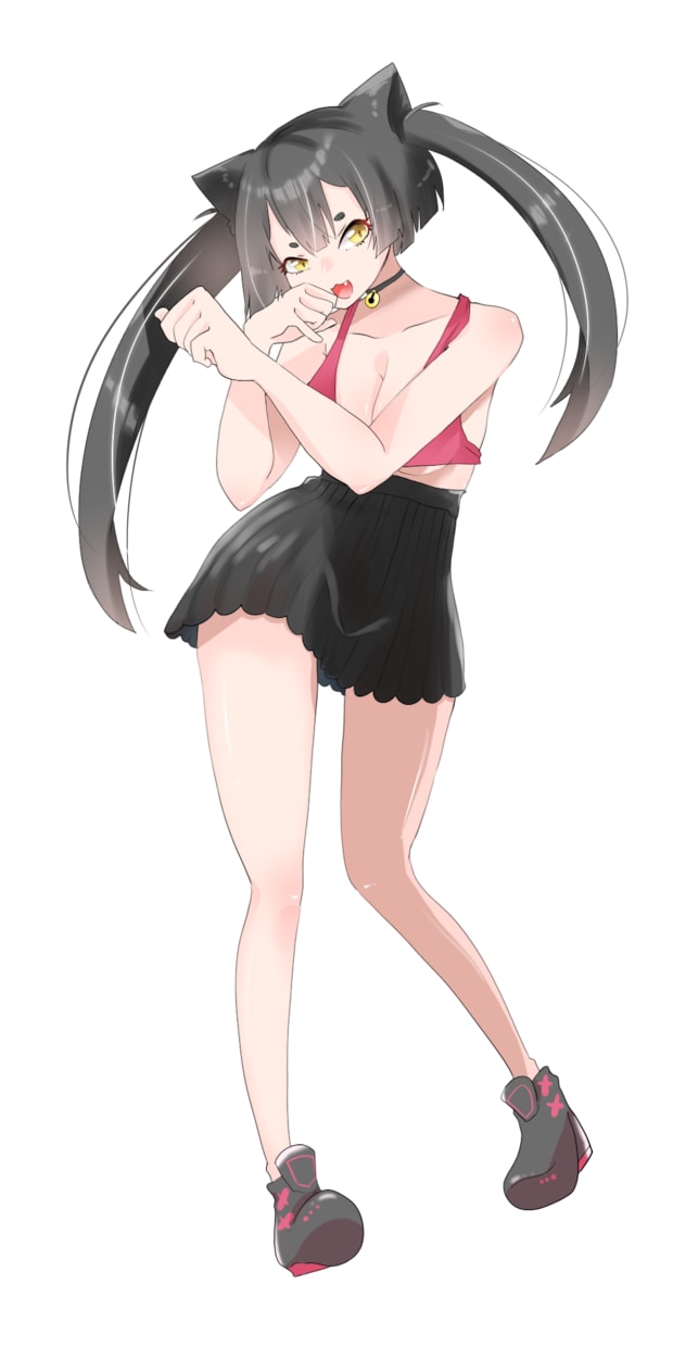 全身立ち絵を販売致します 黒猫風のかわいいキャラクター立ち絵！差分あります！ イメージ4