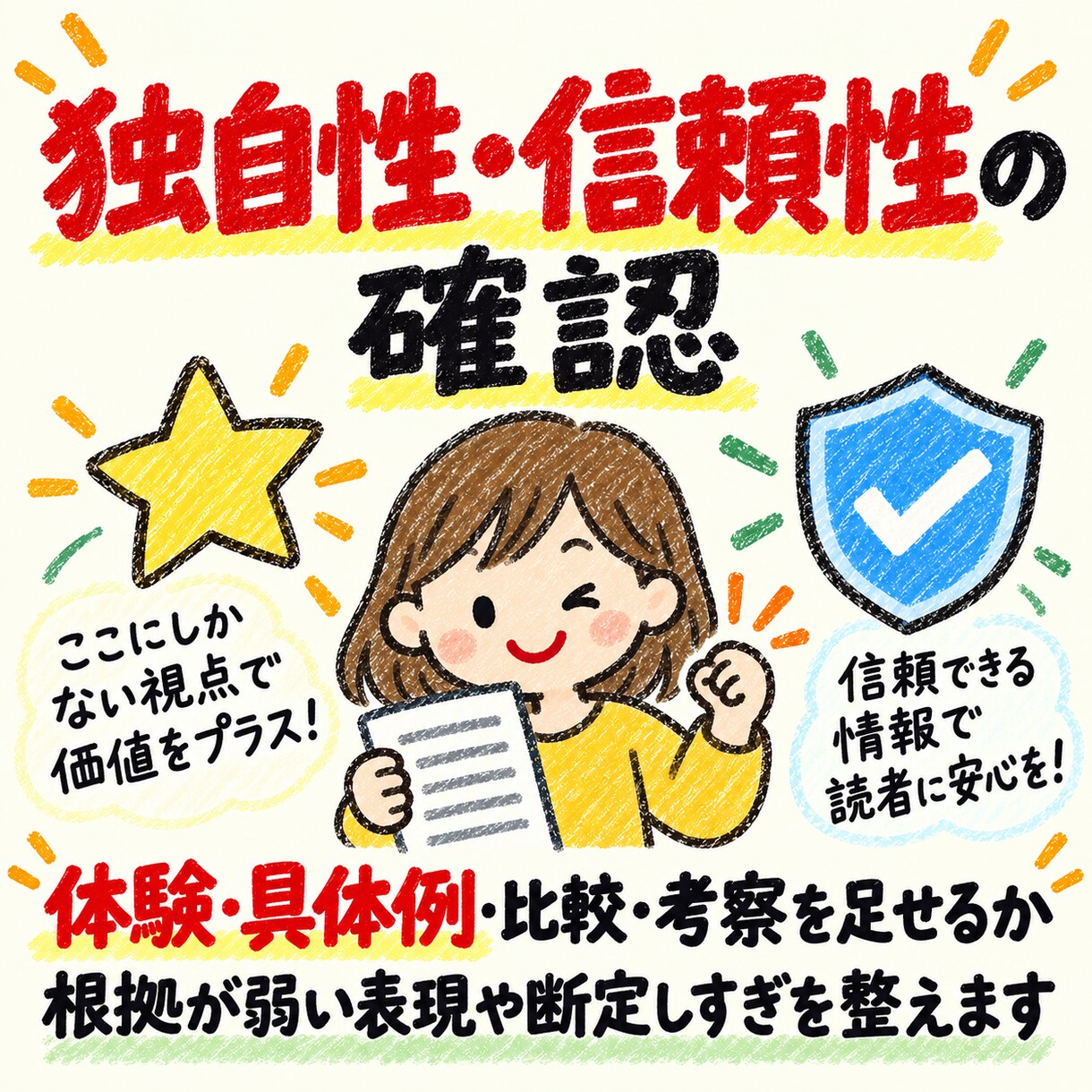 アドセンス審査前の記事を添削・チェックします 検索意図・見出し・独自性・有用性まで確認し、弱い部分を改善 イメージ7