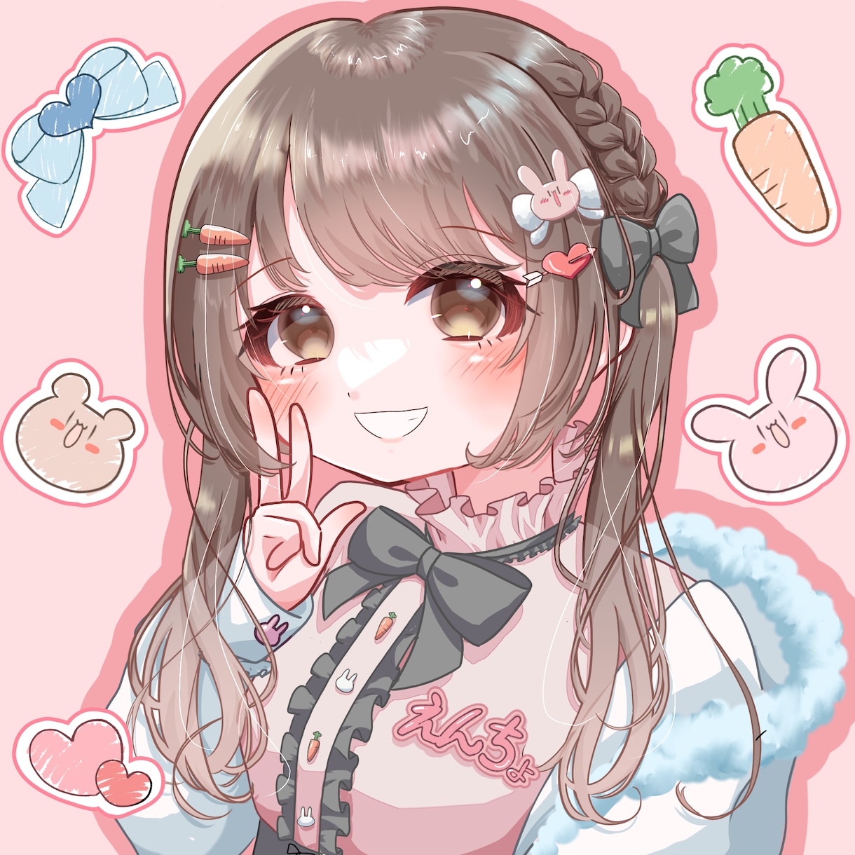 アイコンやサムネイルに！可愛い女の子描きます 透明感があるとぅるとぅるしたイラストを提供致します！ イメージ2