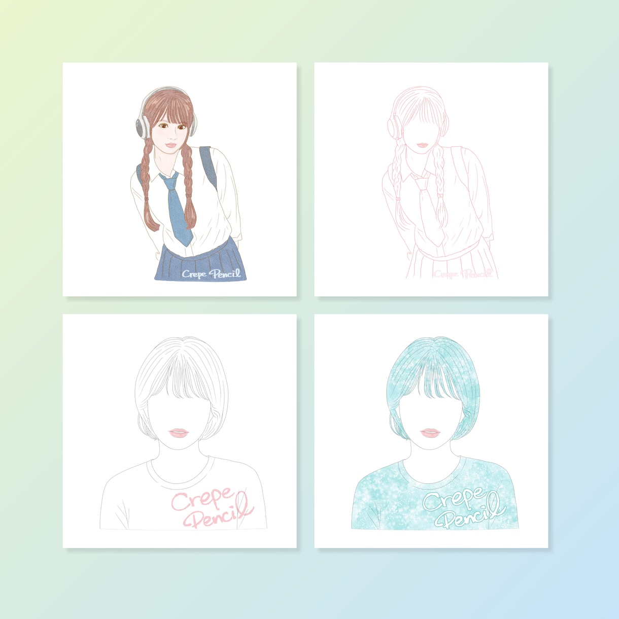 お気に入りのお写真で、おしゃれなイラストつくります AIには真似できない！きれいな線画と色のアイコンつくります！ イメージ5