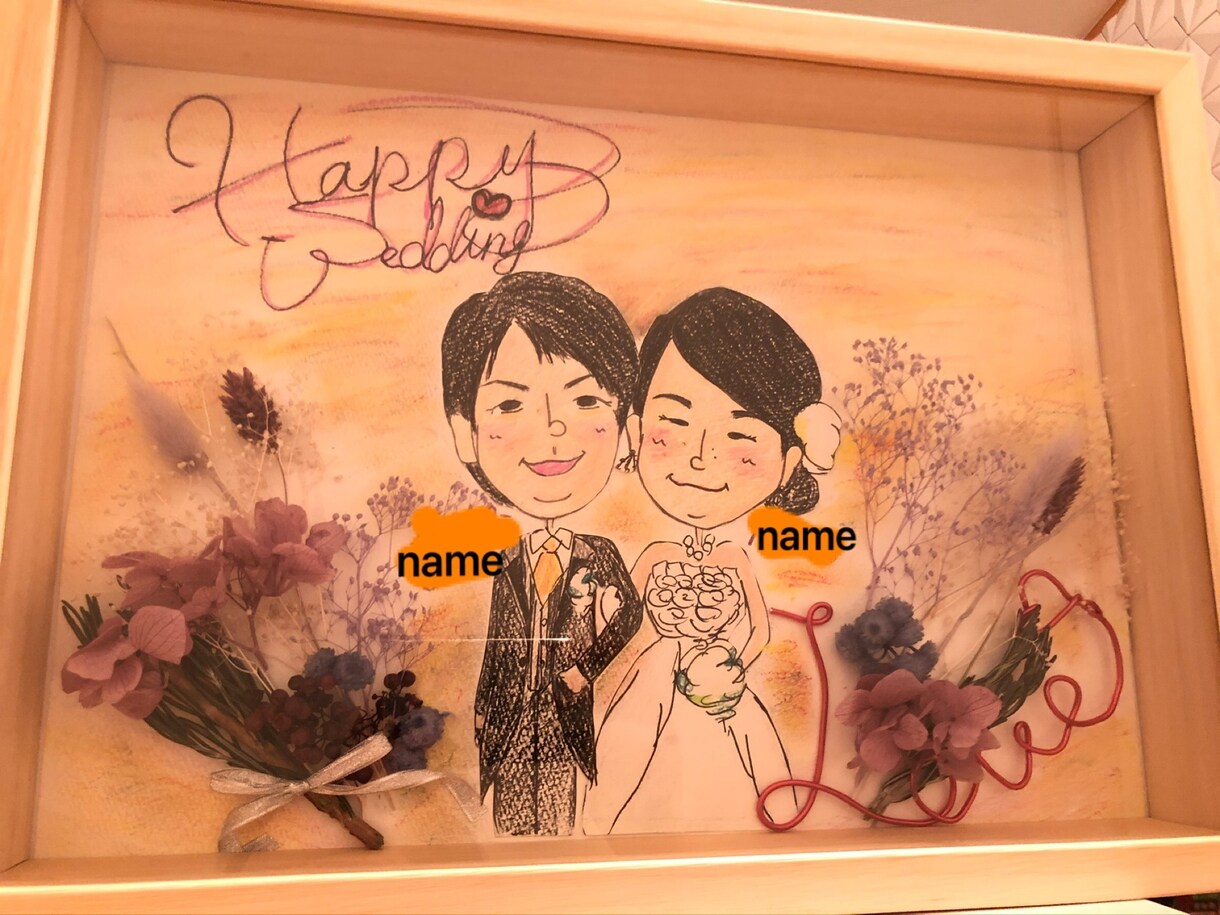 似顔絵、結婚式用のウェルカムボード作成します 皆さまの笑顔をお届けします☺️ イメージ2