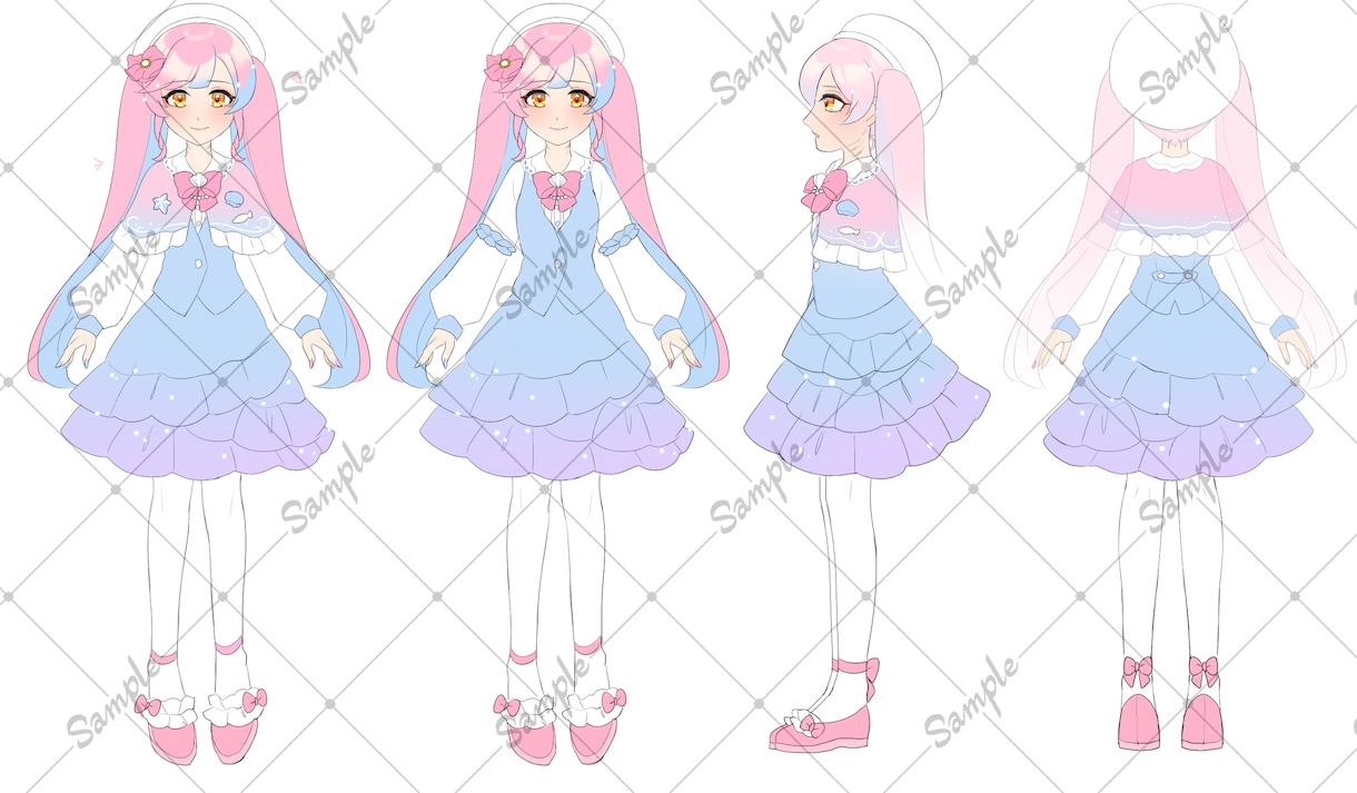 Vtuberモデル一括制作します 立ち絵・パーツ分け・モデリング全て込み！ イメージ4