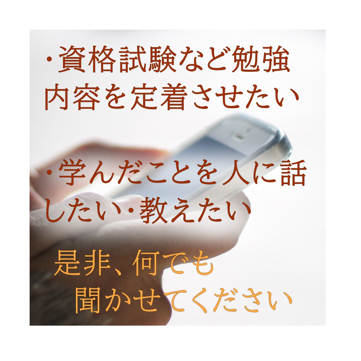 学習内容の定着化をお手伝いいたします 学んだことを話してアウトプットしませんか？ イメージ3