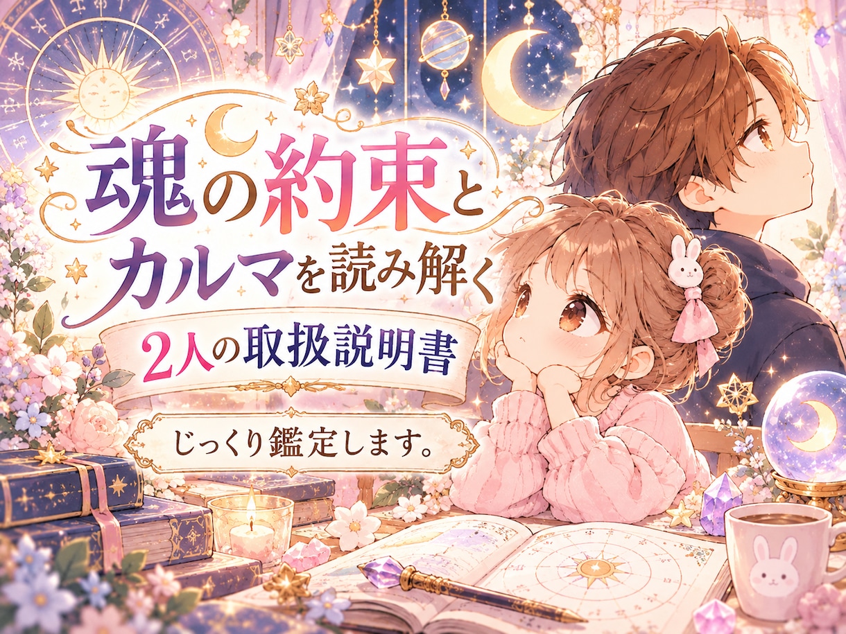 ツインレイ＊魂の約束とカルマの全貌を紐解きます シナストリー×タロットで明かす前世からの約束とお二人の道標♪ イメージ1