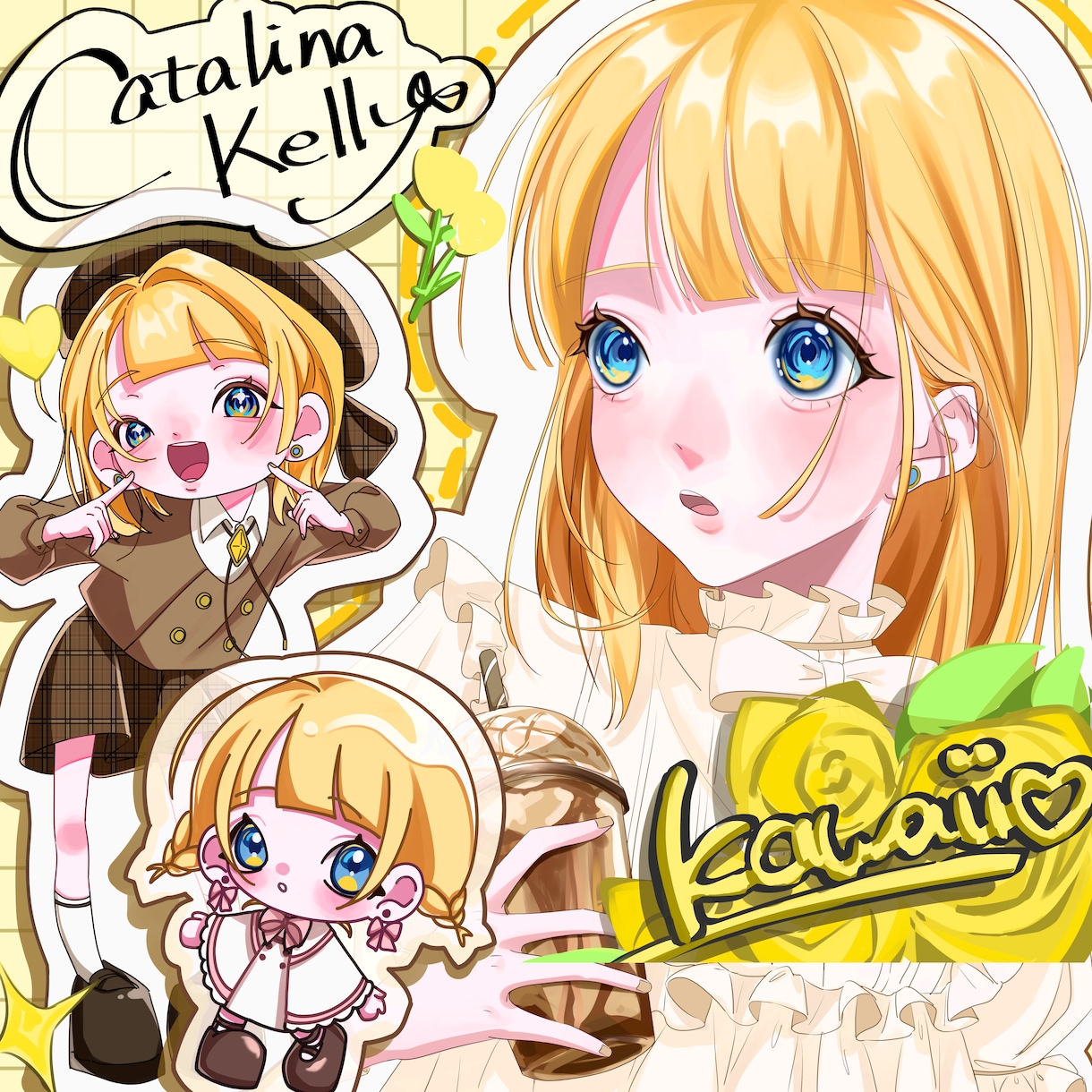 厚塗り風ミニキャライラスト制作致します 厚塗りっぽい柔らかい塗りが好きなあなたへ！ イメージ2