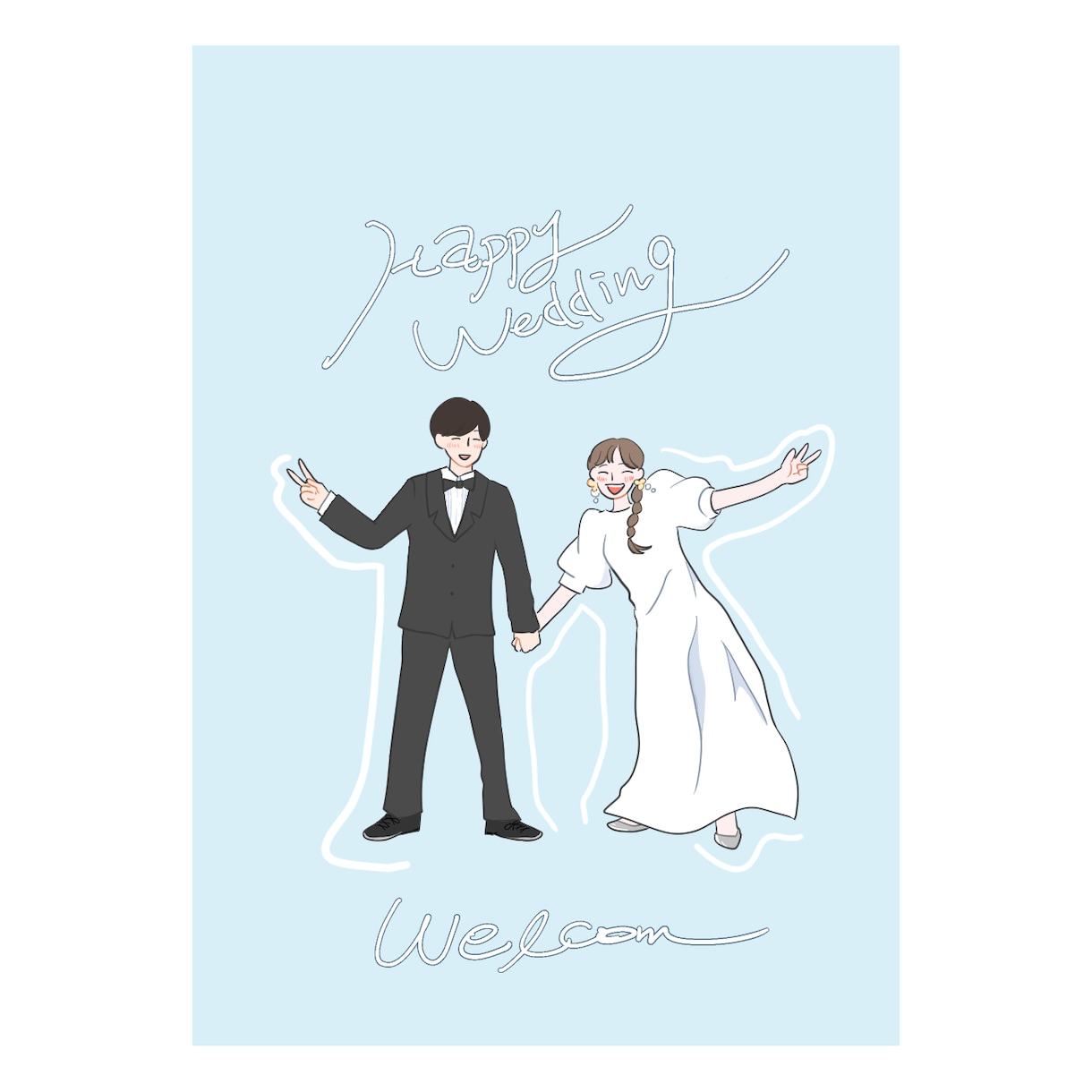 お二人のお写真からウェルカムボード制作します ウェルカムボード・お祝い・記念日などにいかがでしょうか♪ イメージ1