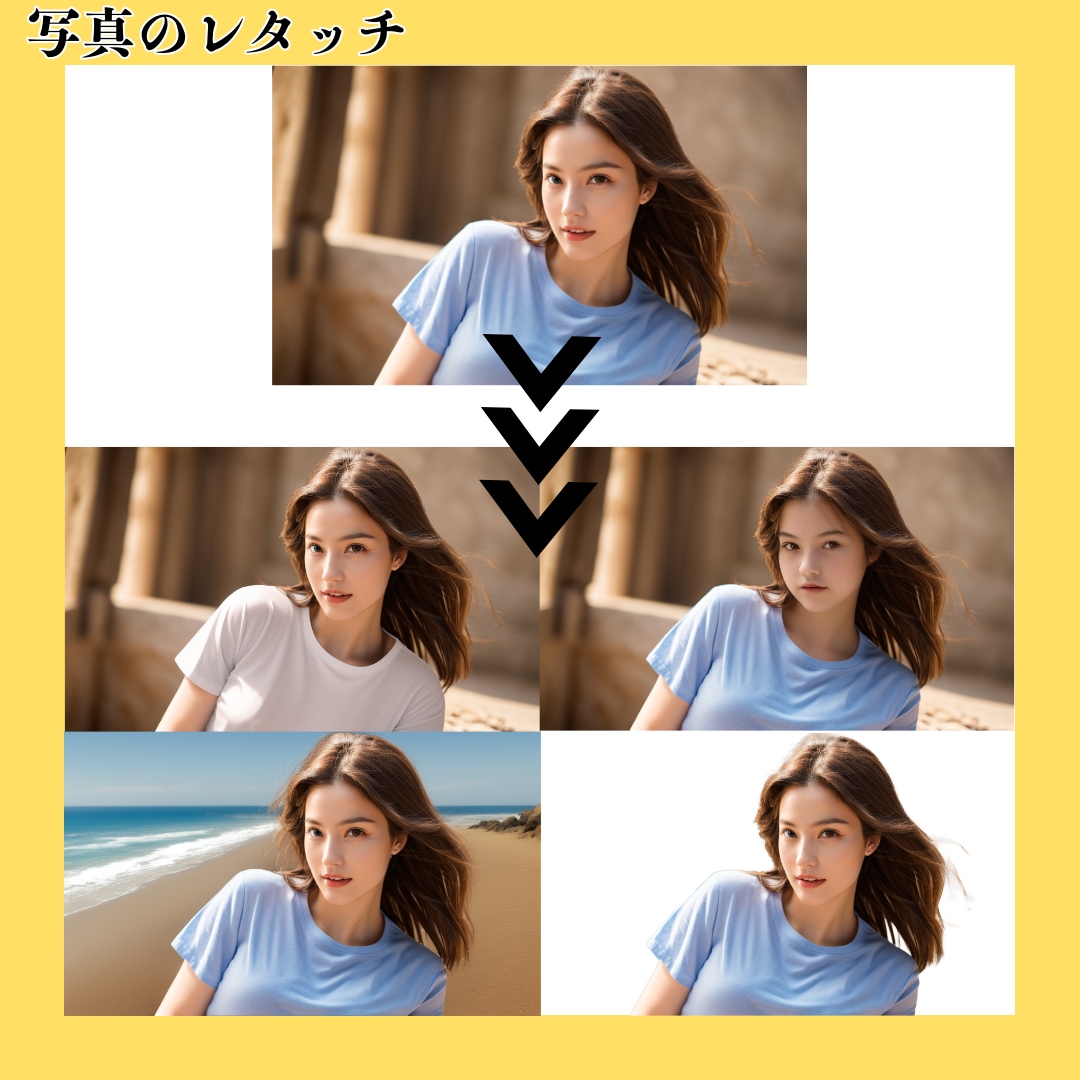 写真のレタッチを行います 生成AIを使った加工も可能です イメージ1