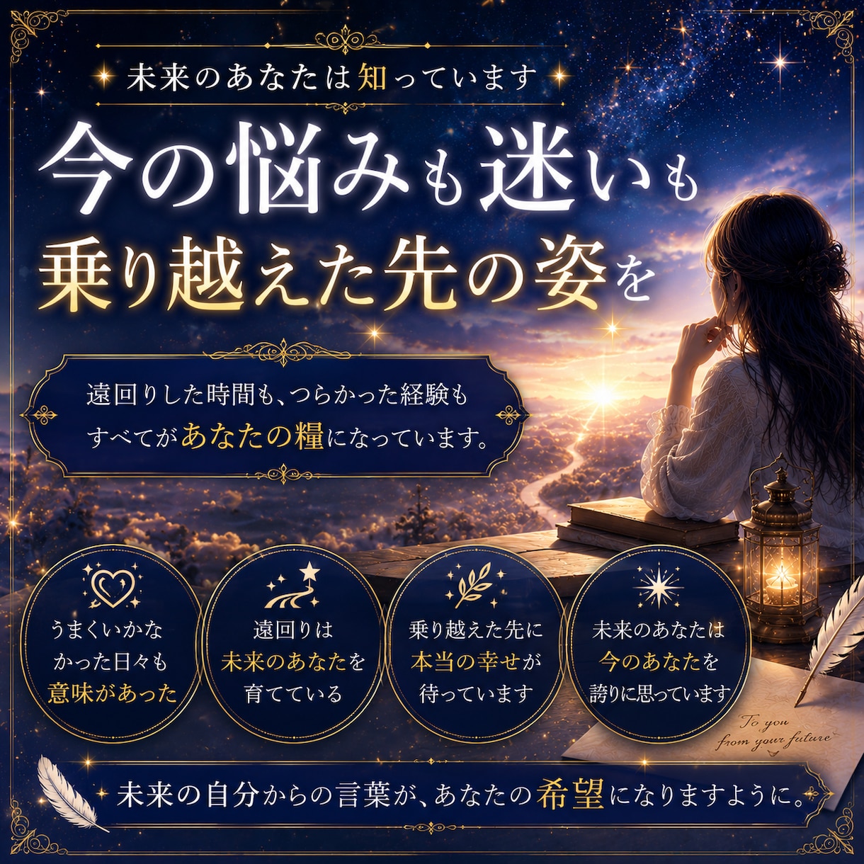 未来のあなたから今のあなたへ手紙を届けます 先の見えない今に、未来のあなたから希望と道しるべを届けます イメージ6