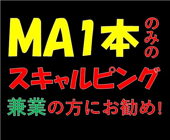 株・ＦＸで兼業の方にお勧めの手法教えます MA1本のみ!超シンプルな兼業向けスキャルピング手法 イメージ1