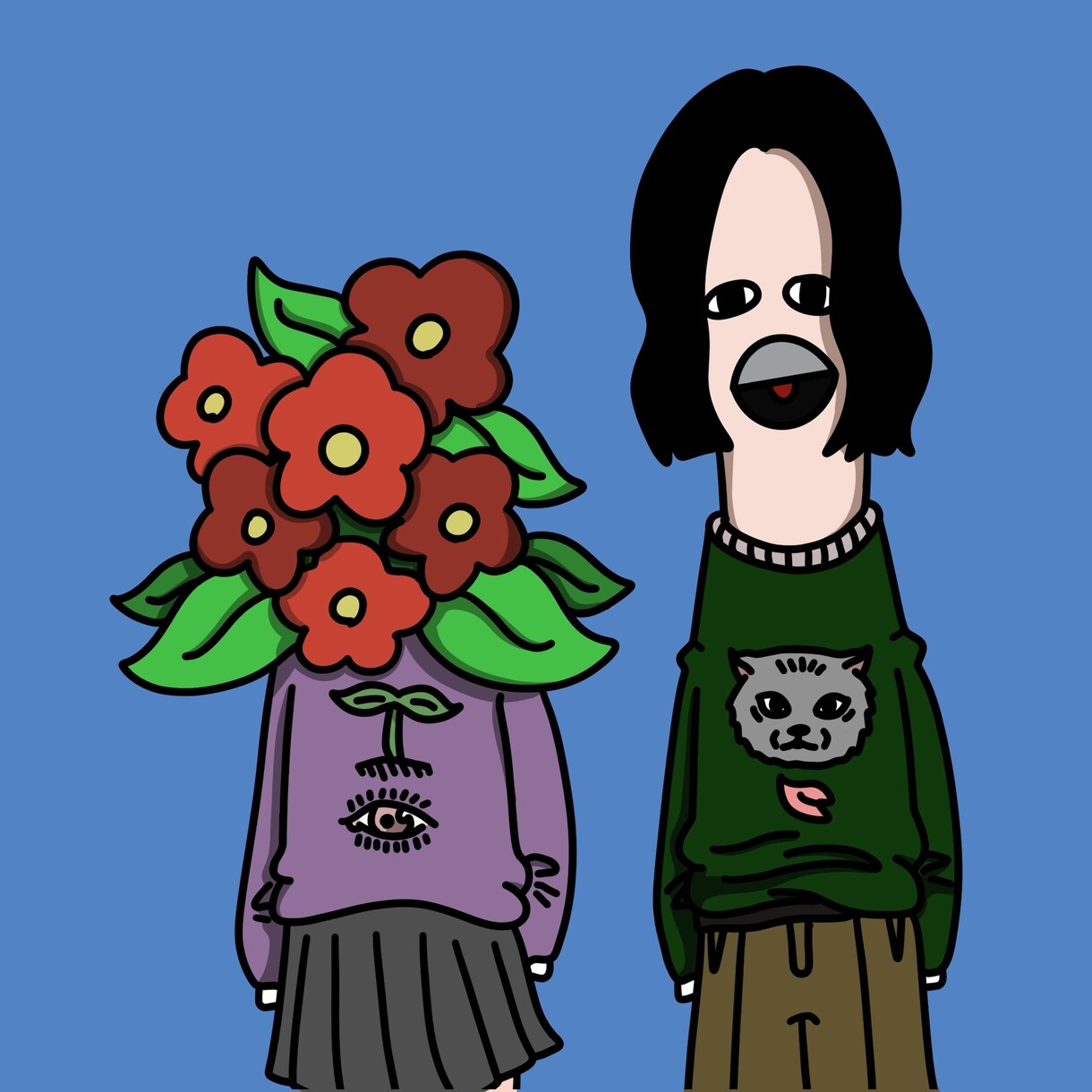 デフォルメイラスト描かせていただきます SNS用アイコン　LINEスタンプ用イラスト イメージ3