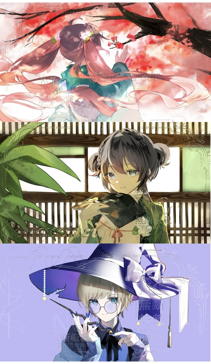 商用可︎︎⟡キラキラ透明感のある人物+背景描きます 配信、アイコン、イベント等、目を引くイラストをご希望の方に！ イメージ3