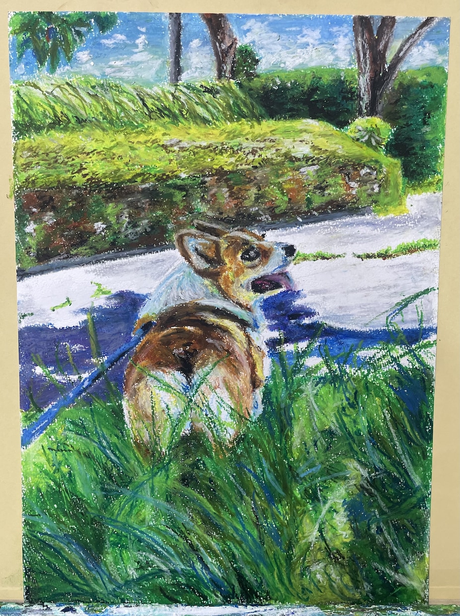 家族の肖像画(ペット)などを描かせていただきます 肖像画、風景画を、クレヨンや鉛筆で描かせていただきます。 イメージ1