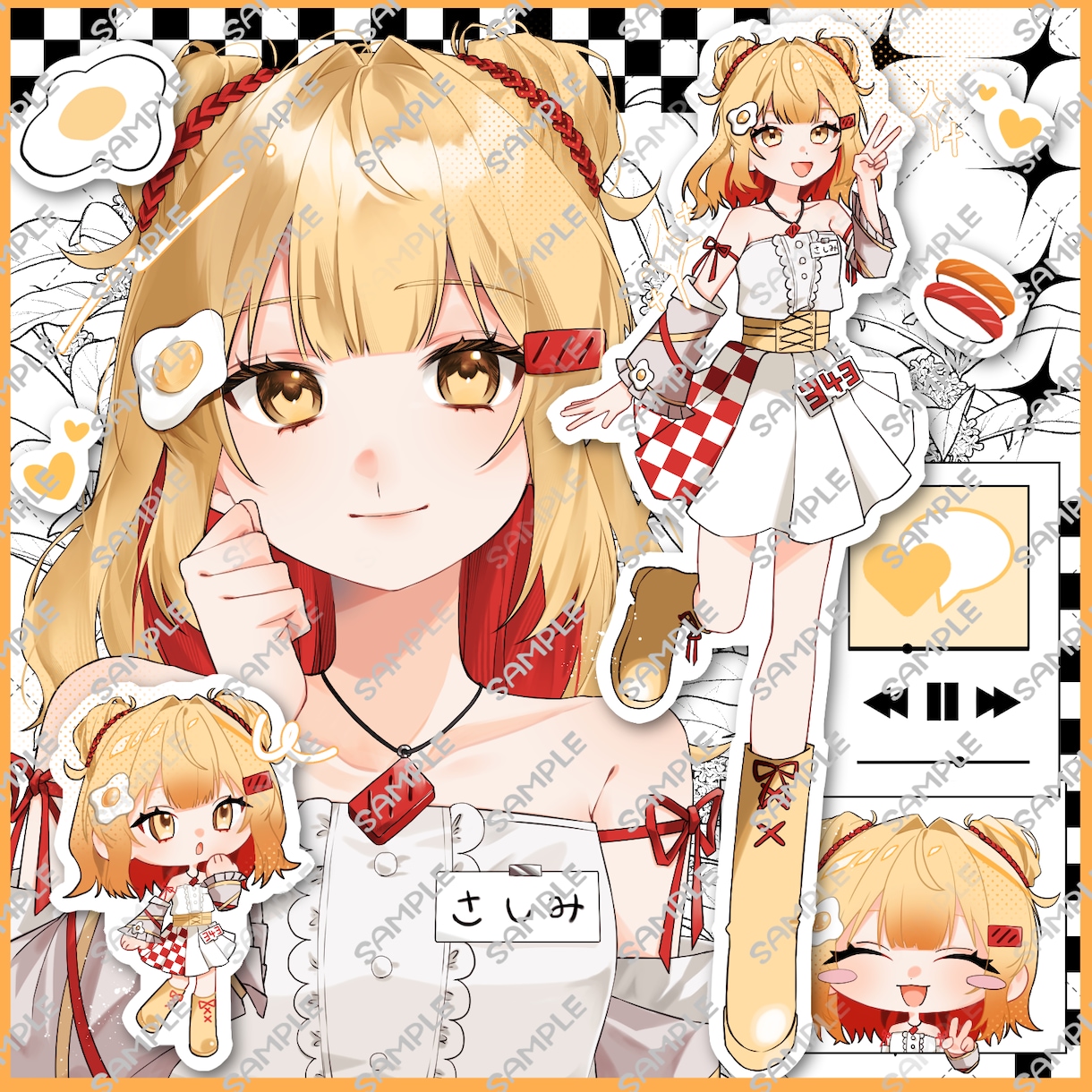 ペアも可能！詰め込みイラストお描きします キャラや好きなものが詰まった1枚です！ イメージ4