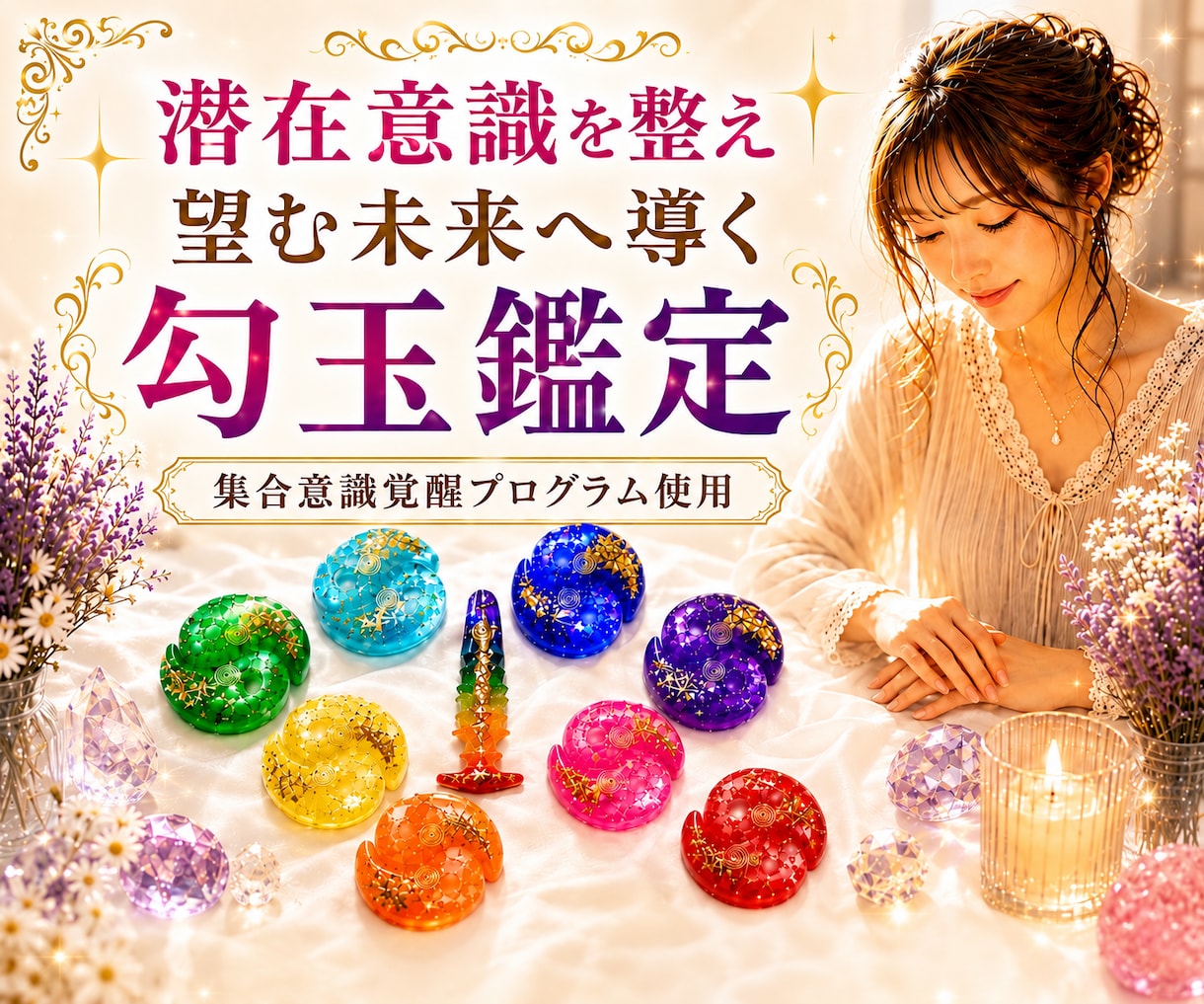勾玉を選んで潜在意識を整え望む未来へ導きます 全体/恋愛/仕事/人間関係/お金/健康/現実創造/統合/陰陽 イメージ1