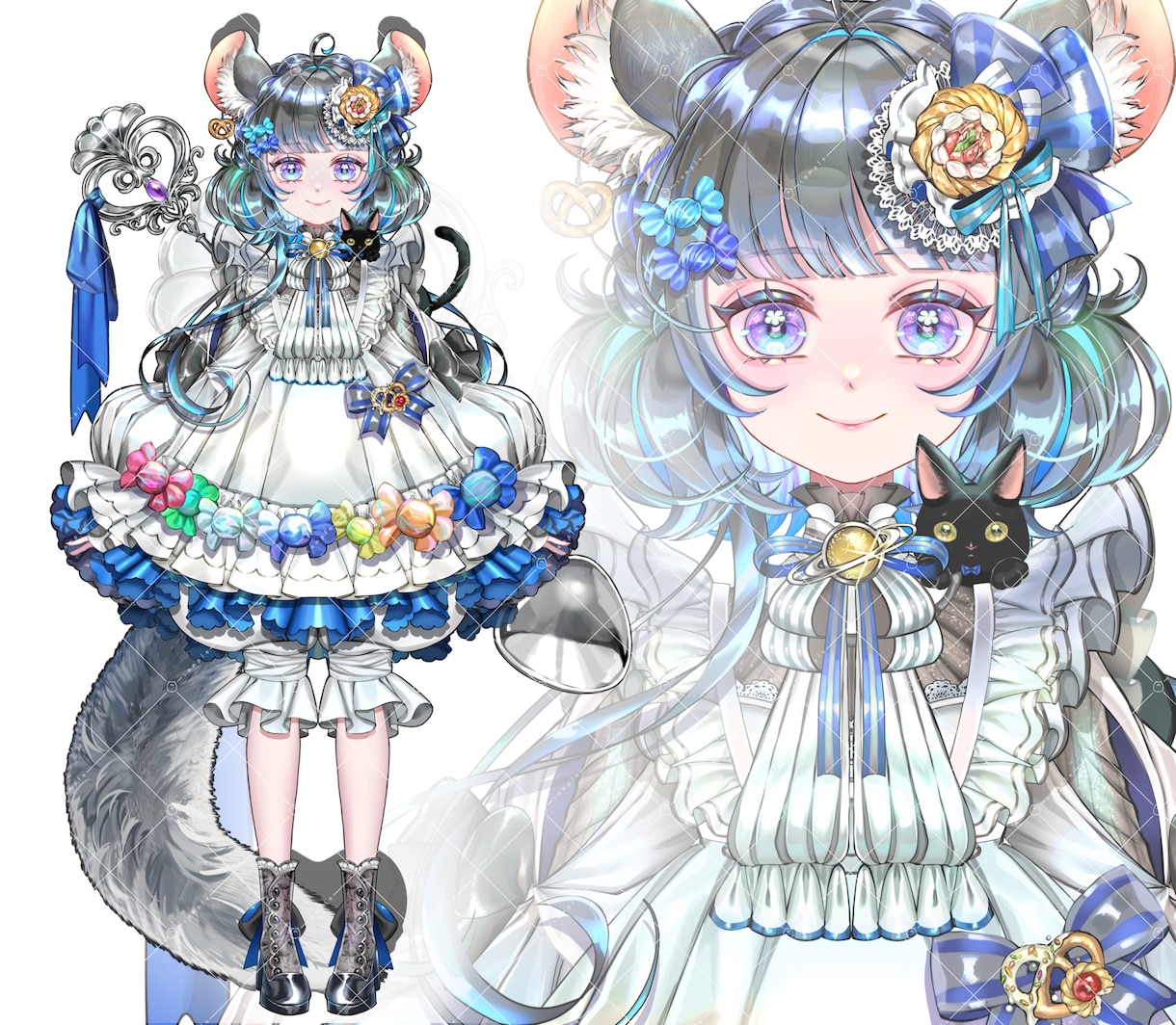 華やかなLive2dモデルを制作致します 表情差分5種類付き、著作権譲渡可能 イメージ2