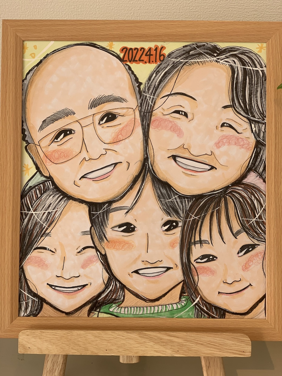 ウェルカムボードやプレゼント用の似顔絵を描きます 結婚式や記念日などの贈り物に。心が暖まる特別な一枚を。 イメージ8