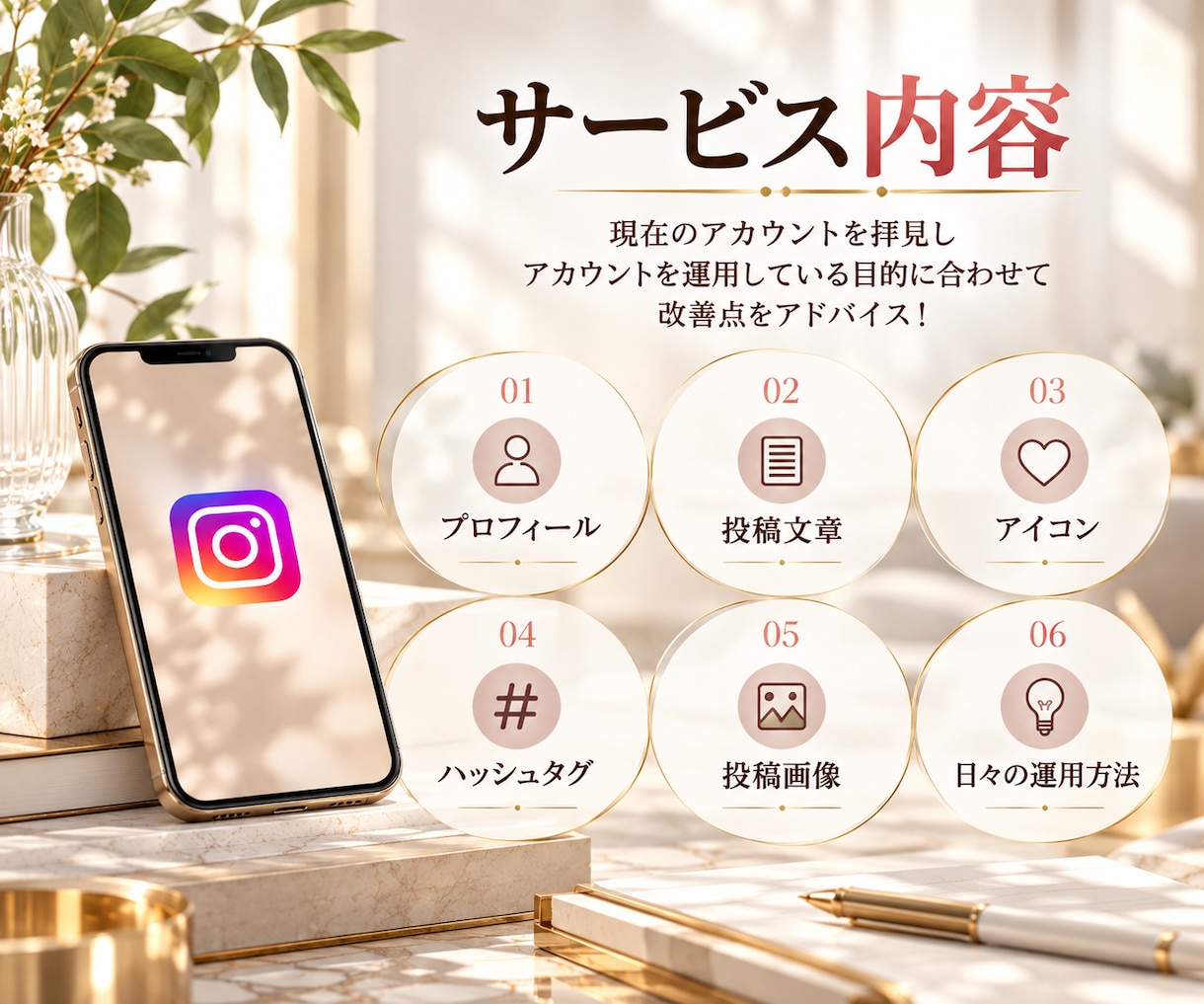 集客につながるインスタアカウントを添削します 添削/Instagram運用/プロフィール/コンセプト設計 イメージ3