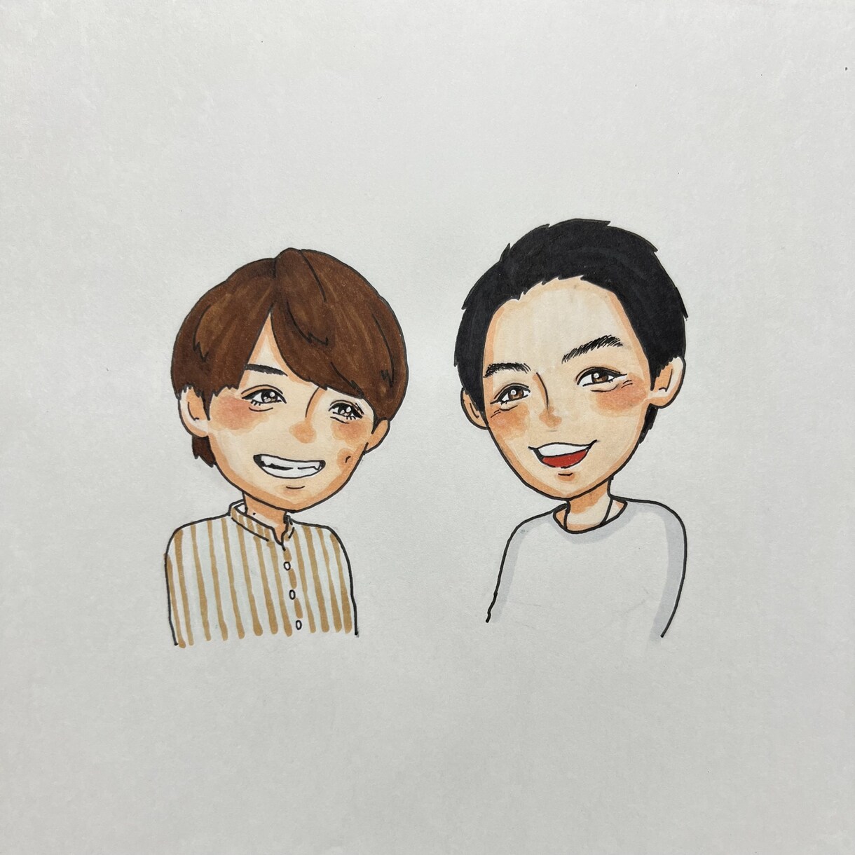 暖かいアナログイラスト描きます 手書きだからこその暖かい似顔絵を制作します！ イメージ4