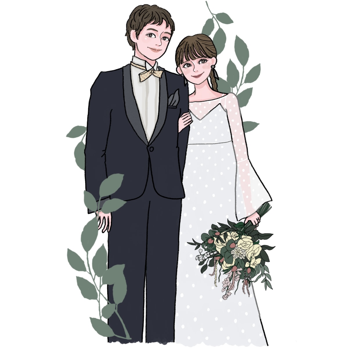 結婚式｜ウェルカムボード・ペーパーアイテム描きます ｜可愛らしい似顔絵で一生に一度の結婚式を彩りませんか？❇︎ イメージ2