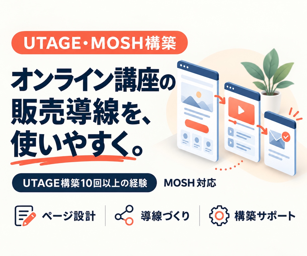 UTAGE・MOSHの必要な設定を整えます UTAGE構築10回以上。1機能から動作確認まで イメージ1