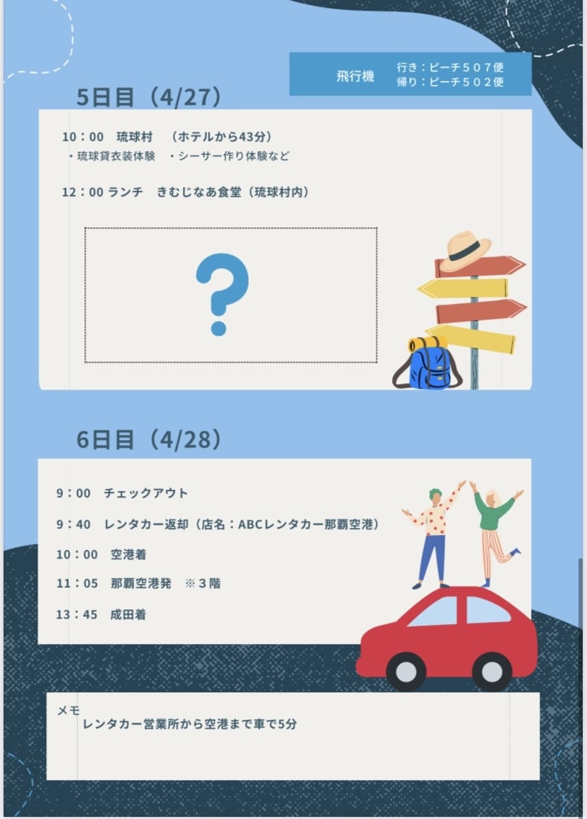 旅のしおり作成します オリジナル！世界に一つだけの旅の栞で旅行をもっと楽しく！！ イメージ5