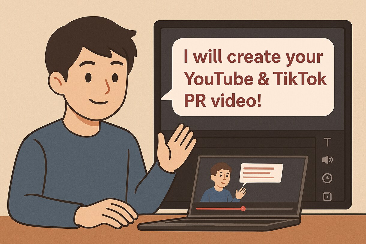 動画編集承ります YouTube TikTok 好きな音源　好きな効果音　編集 イメージ1