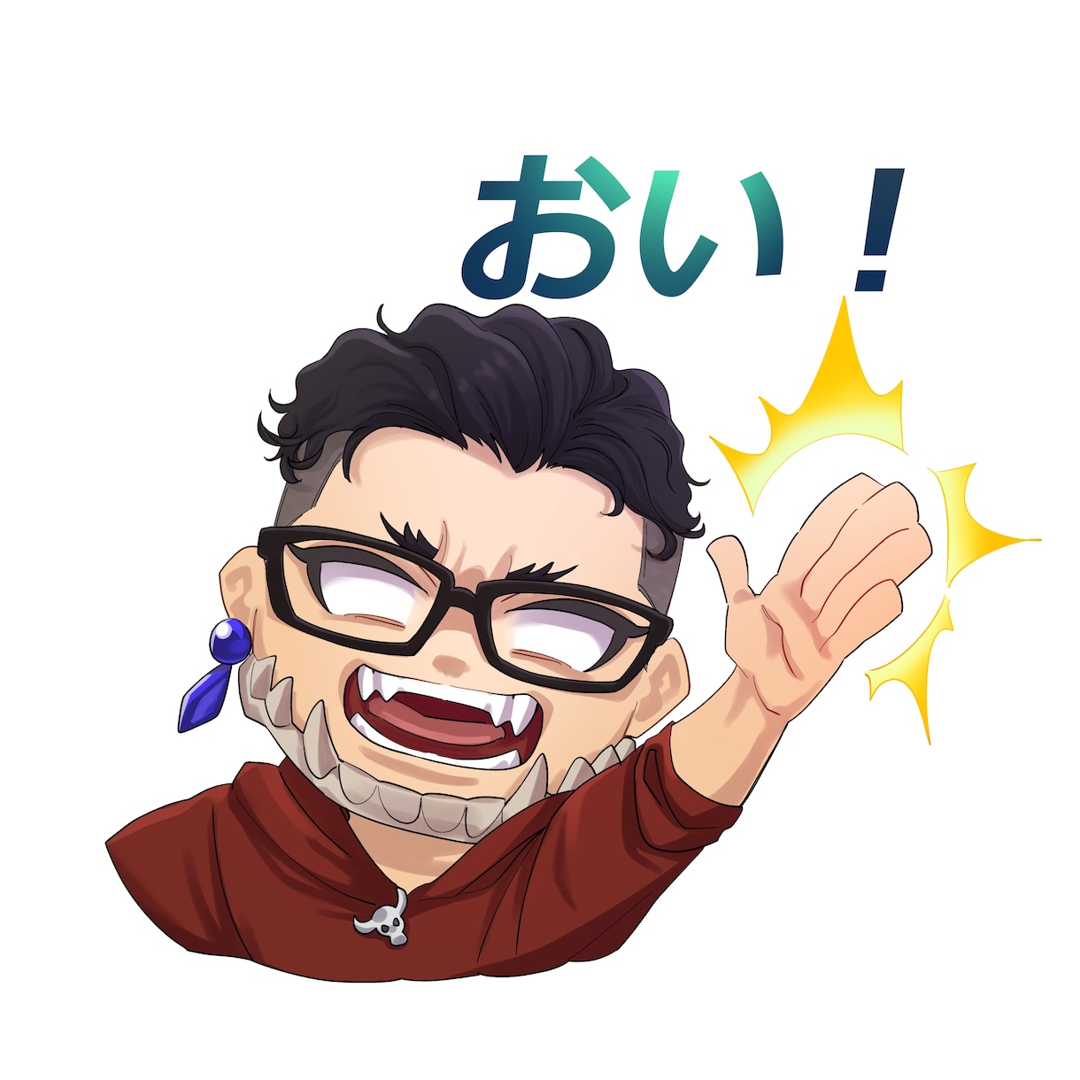 配信者の方向け！スタンプ作成いたします 可愛いミニキャラでスタンプ向きのイラストを作成致します イメージ3