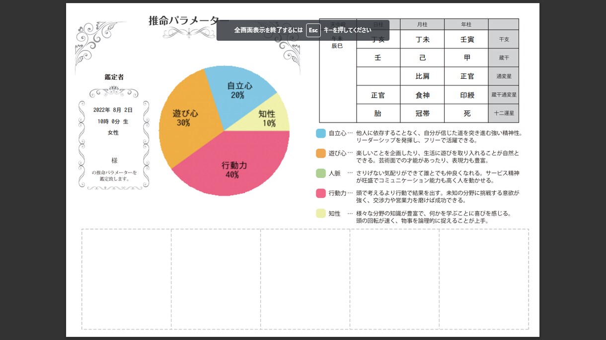 占いの帝王　と呼ばれている四柱推命！！ます 生年月日から導かれる、あなたのための取扱説明書（鑑定書）！！ イメージ3