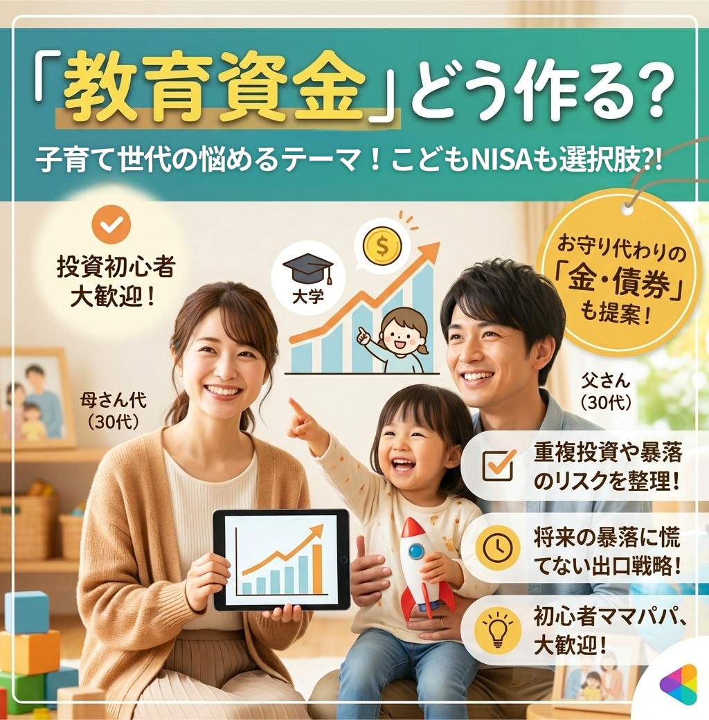 教育資金★こどもNISA等の不安や疑問を整理します 投資初心者のママパパへ！教育資金づくりの不安や疑問を解消♪ イメージ1