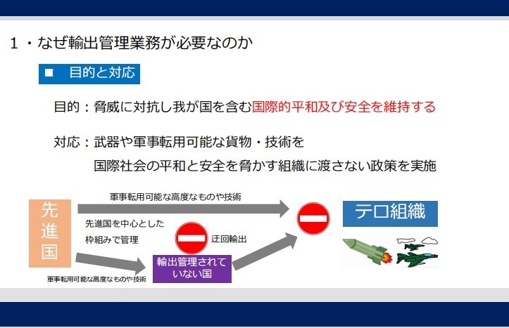 輸出入門、該非判定の解説資料を提供いたします 高性能日本製品をテロリストへ渡すな。 イメージ3
