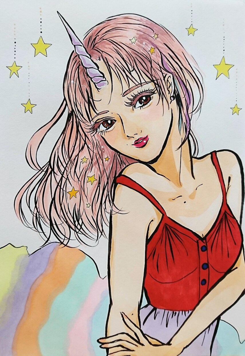 似顔絵、SNSやYouTubeのアイコン描きます 筆ペンとコピックを使用した、ほんわか可愛くレトロなイラスト。 イメージ4