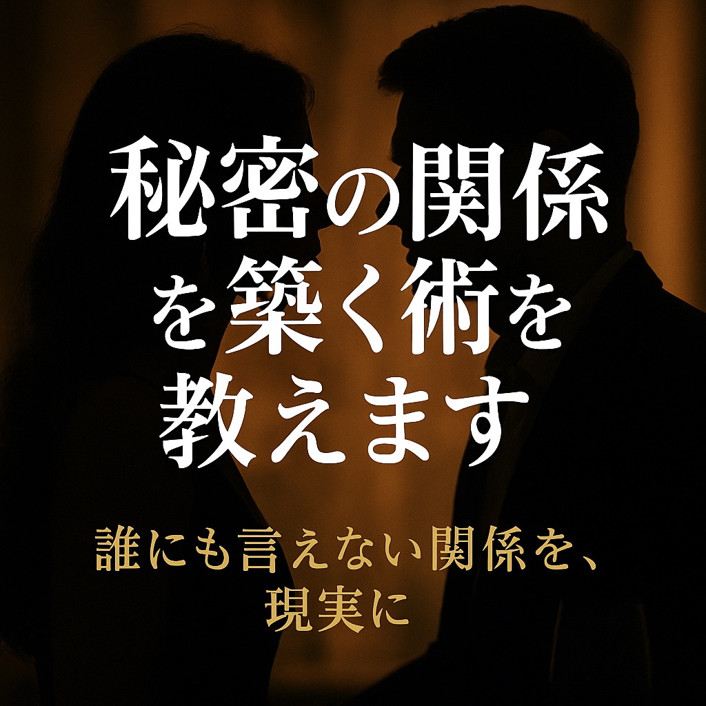 秘密の関係を築く術を教えます 誰にも言えない関係を、現実に。 イメージ1