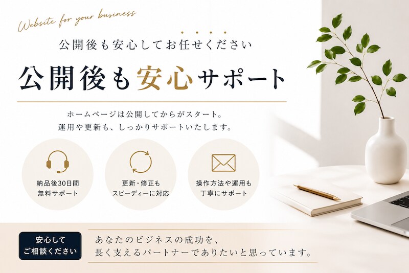 起業したての方向け｜STUDIOでHP制作します 公開後も相談できるホームページ制作 イメージ4