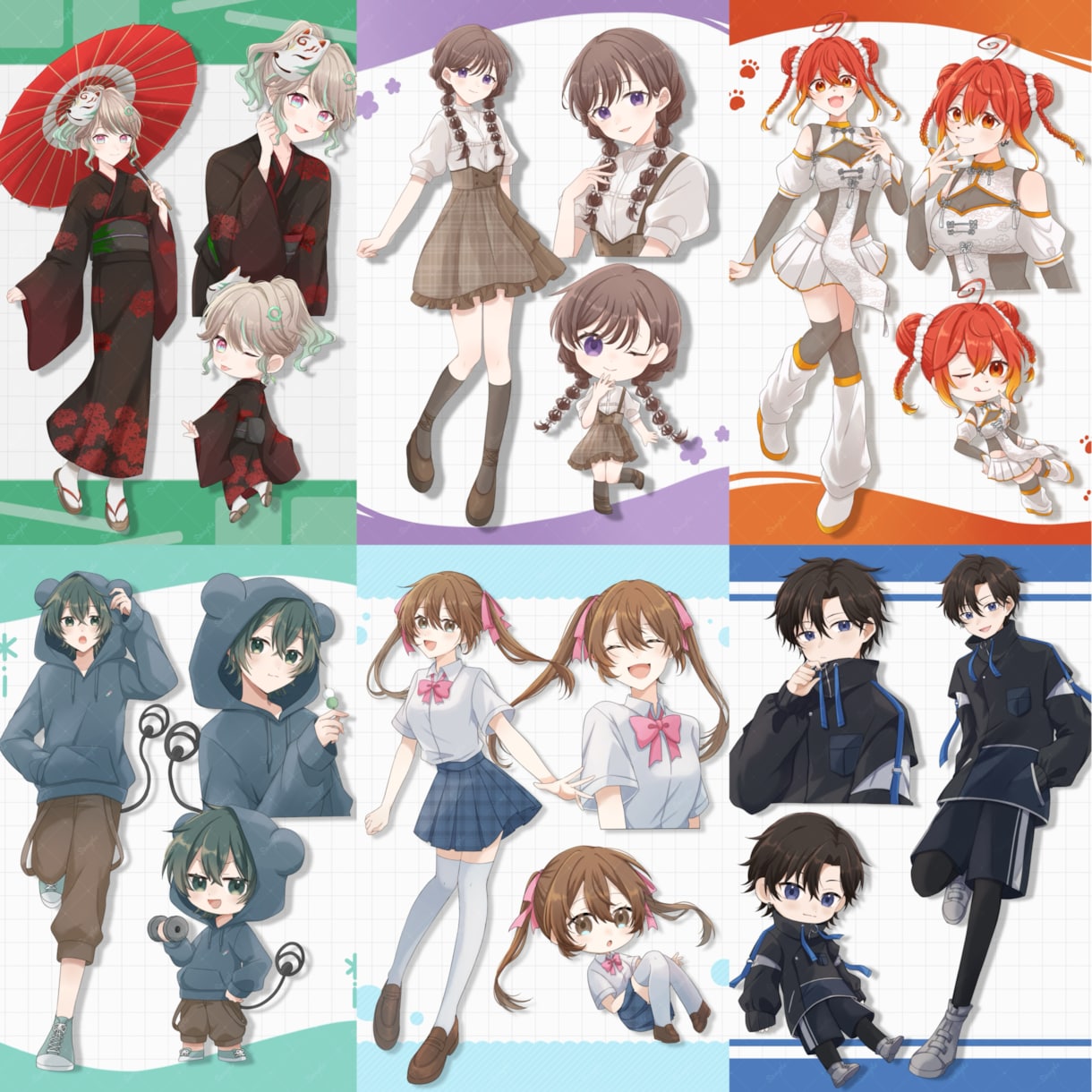 お得なイラスト3点セット描かせて頂きます 活動を始めたい方、セットでお求めの方にお得です！！ イメージ1