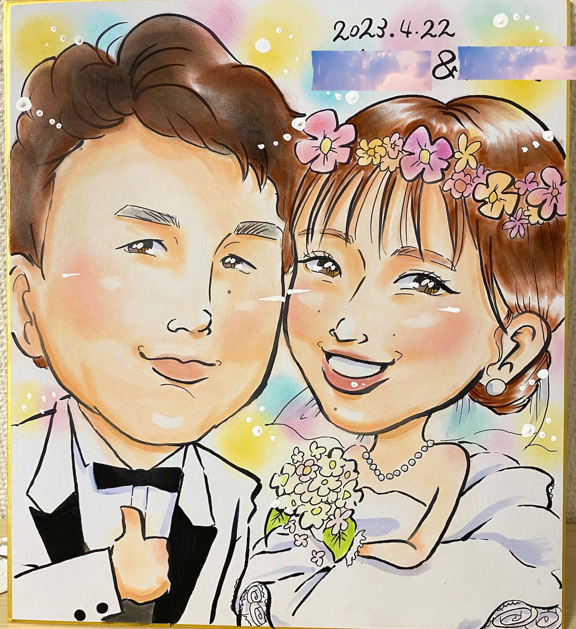 色紙版！似顔絵お描きします ⭐︎動きのある似顔絵をお届け⭐︎プレゼントにいかがでしょうか イメージ2