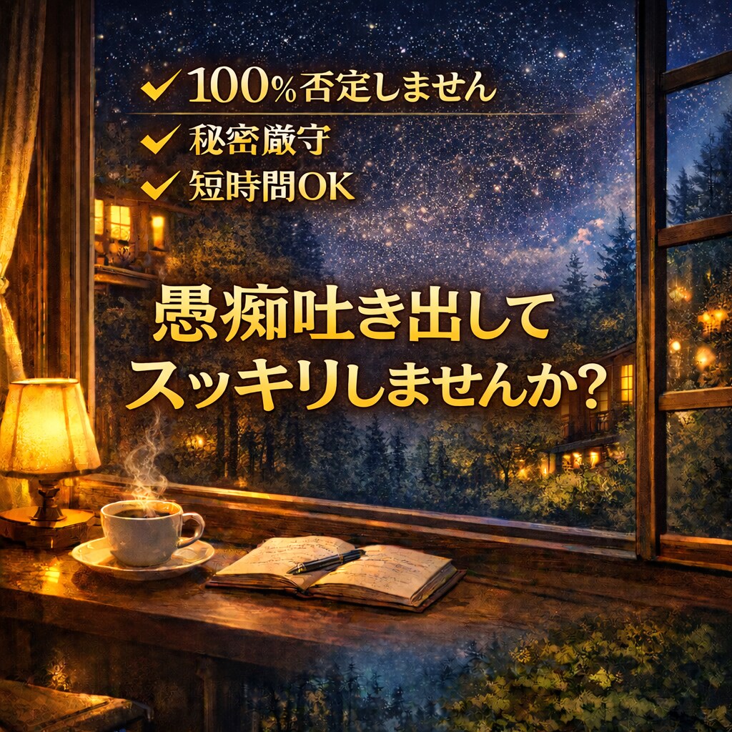 溜まった愚痴をデトックスしませんか？愚痴聞きます 愚痴や悩み、弱みや秘密を吐き出してスッキリしませんか？ イメージ1