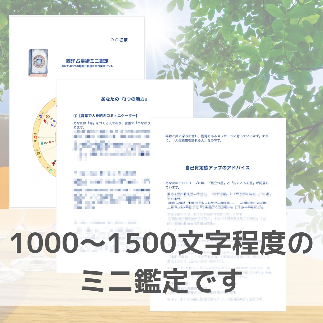 西洋占星術で『あなたの強み』を占います サクッと自己肯定感アップ！あなたの魅力を再発見しましょう！ イメージ2
