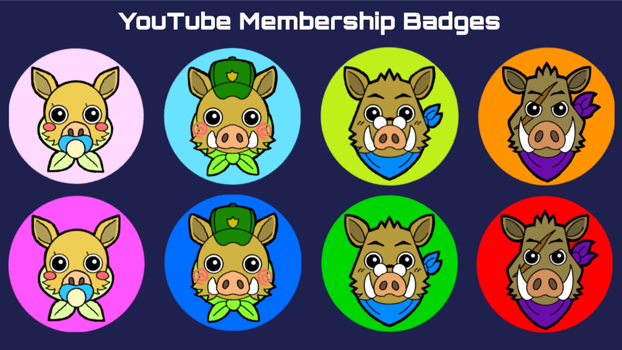 YouTube配信者用アイコンセット制作します 獣人・ケモノ・動物キャラOK。商用利用可。 イメージ2
