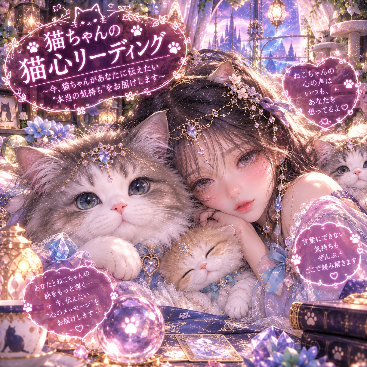 猫心リーディング。愛猫の気持ちをそっと届けます 愛する猫ちゃんの本音を聴いて、今よりもっと絆を深めませんか？ イメージ1