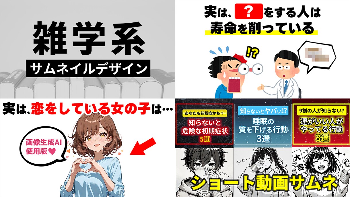 YouTube動画用のサムネイル制作いたします 親切対応をお約束！動画に合うサムネを1000円でお届け！ イメージ8