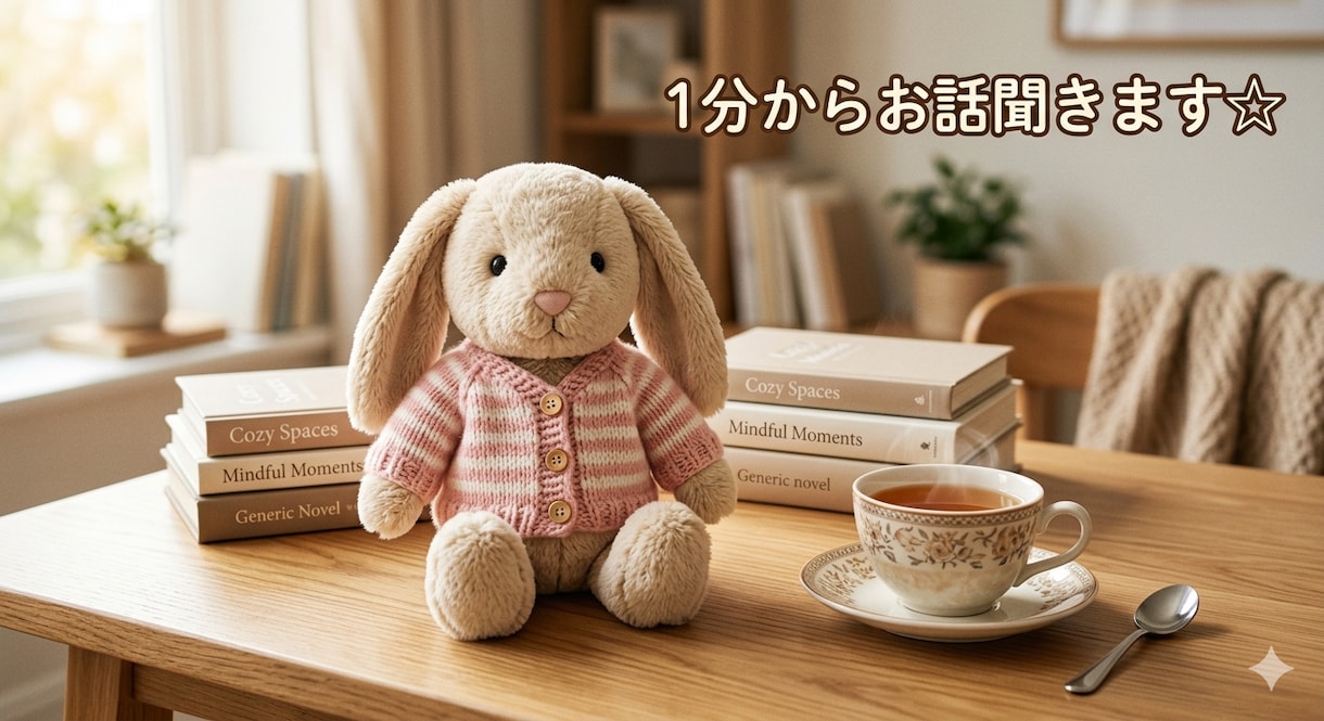 いい事が何もない貴方の話をお聞きします 今日あった嫌なこと、モヤモヤ、寂しさ…寄り添います。 イメージ1