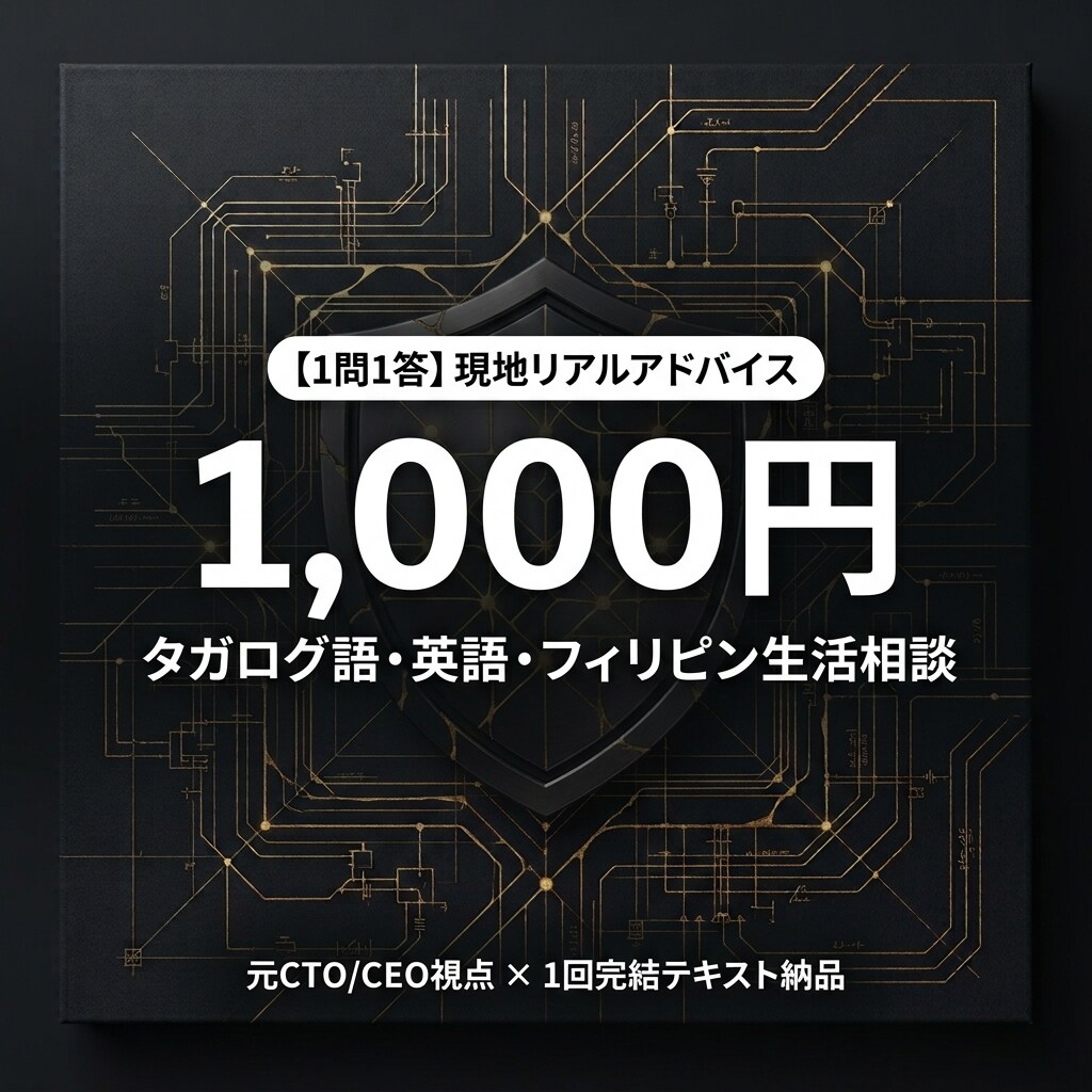 フィリピン現地生活・タガログ語のリアル回答します ネイティブ＆元CTO視点｜タガログ語・英語・現地事情を即回答 イメージ1