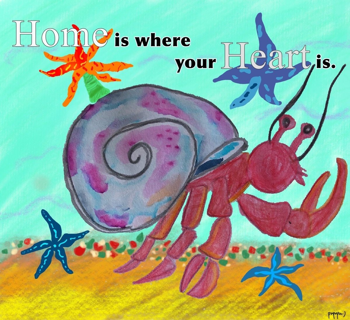 楽しい海の中を描きます カラフルで明るい海の中のライフをあなたのアルバムに保存:) イメージ7